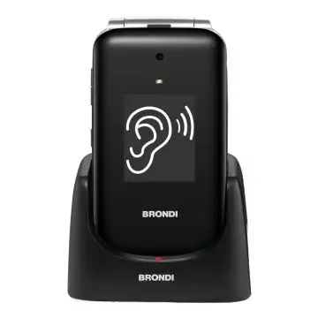 Brondi Amico Supervoice 7,11 cm (2.8") Nero Telefono per anziani , 138079