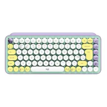Logitech POP Keys Tastiera Meccanica Wireless con Tasti Emoji Personalizzabili, Design Compatto Durevole, Connettività Bluetooth o USB, Compatibilità Multidispositivo e OS - Daydream , 140552