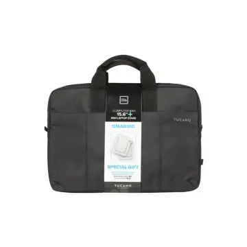 Tucano Zona borsa per notebook 39,6 cm (15.6") Valigetta ventiquattrore Alluminio, Nero , 137655