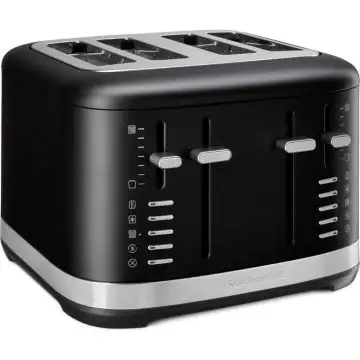KitchenAid 5KMT4109EBM 7 Tostapane 4 fetta/e 1640 W Nero, Acciaio inox , 160763