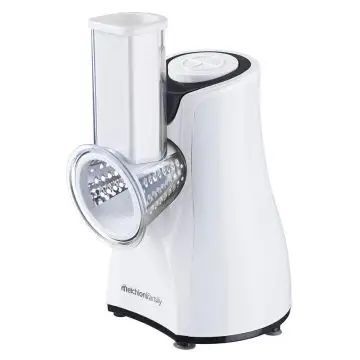 Melchioni 118420212 grattugia e spiralizzatore elettrici Grattugia elettrica Nero, Stainless steel, Bianco , 149354