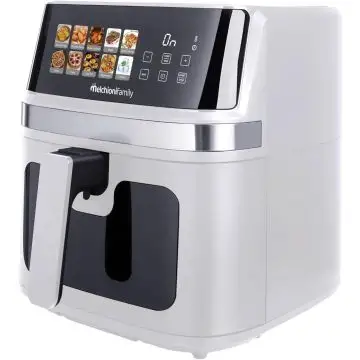 Melchioni Family GAIA PLUS Friggitrice ad Aria 8L XXL con Doppia Resistenza Air Fryer Senza Olio, 10 Programmi, Display LED, Timer 60 min, Temperatura 80°-200°C, 2200W , 160630