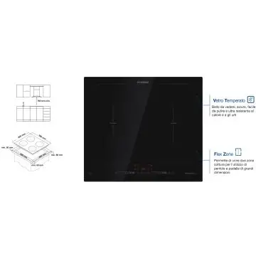 Hyundai IHN-460F Piano Cottura 4 Zone Flex , 141766