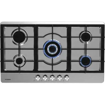 Hyundai GHHN-M905F3G Acciaio inox Da incasso 86 cm Gas 5 Fornello(i) , 151966