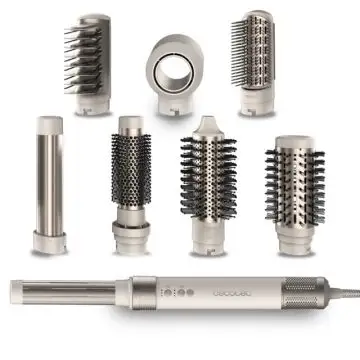 Cecotec CeramicCare AirGlam Multistyler Caldo Champagne, Bianco 1400 W 1,8 m , 158338