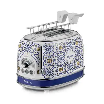 Ariete 155 Tostapane Capri, 810W, 2 fette, 6 livelli di doratura, Vassoio raccogli briciole, Funzione defrost, Espulsione automatica , 156353