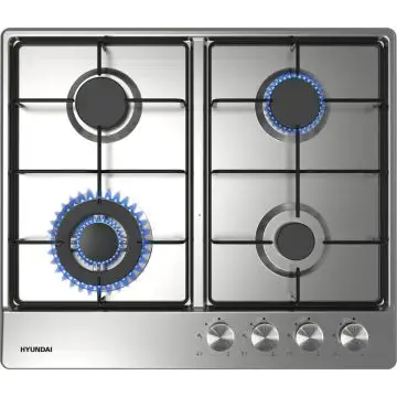 Hyundai GHHN-M604F3 Acciaio inox Da incasso 59 cm Gas 4 Fornello(i) , 151971