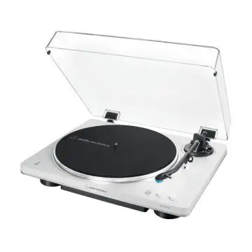Audio-Technica AT-LP70XBT Giradischi con trasmissione a cinghia Argento, Bianco Completamente automatico , 155937